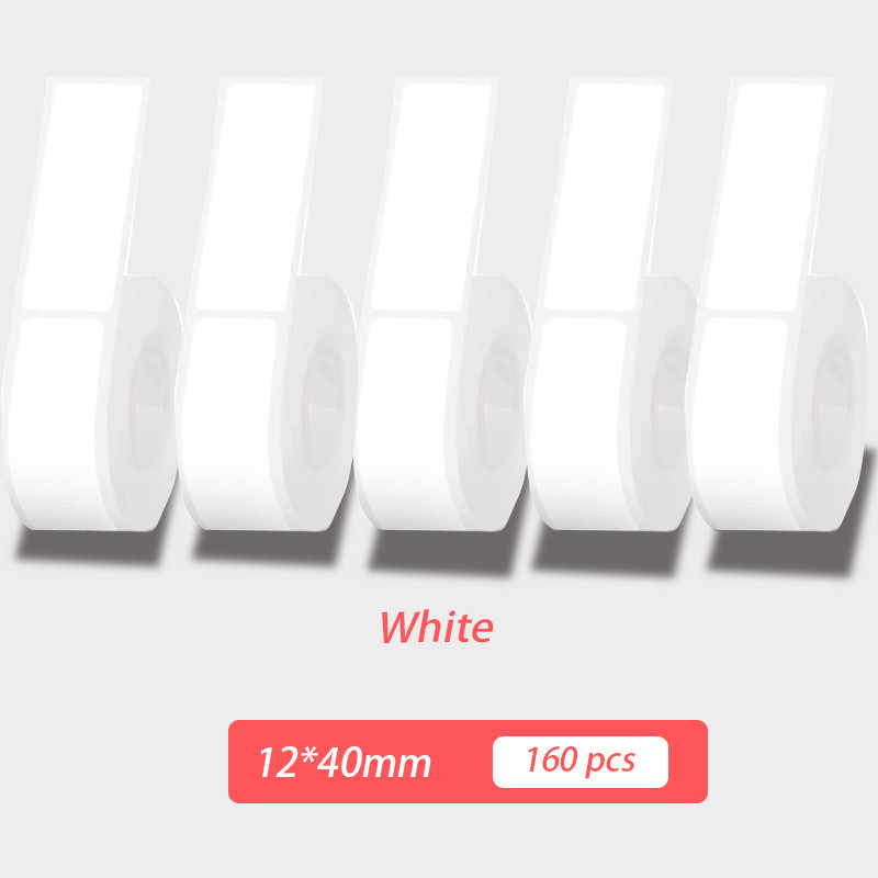 

5Rolls of 800 sheets 12mmx40mm White Color Gap Label Paper fit for P12 P15 Phomemo Q30 D30 D35