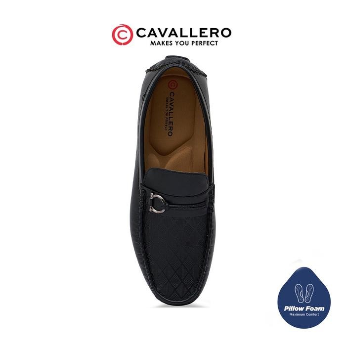 Sepatu Pria Casual Loafers Cavallero Tasco Black