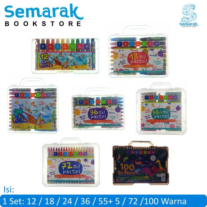 

Oil Pastel Krayon Dapat Dicuci Pascola 12 / 18 / 24 / 36 / 55+5 / 72