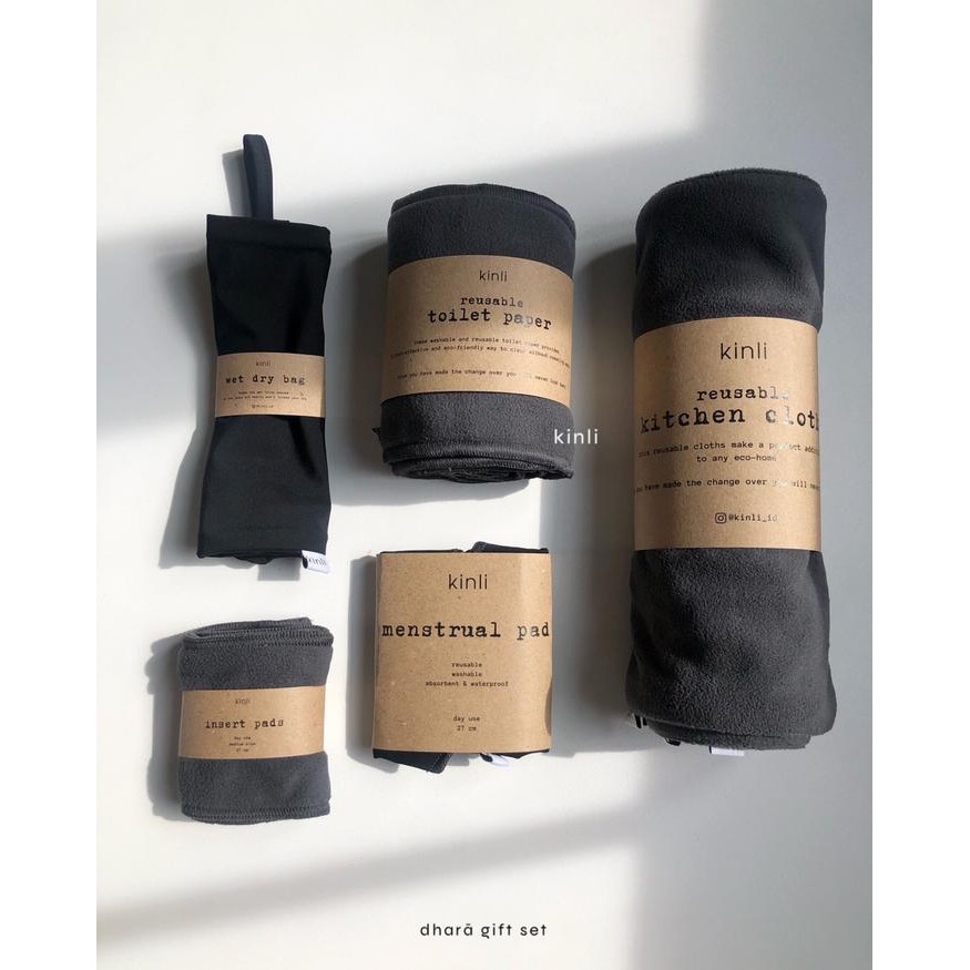 

dhara sustainable gift set hampers reusable tissue menspad