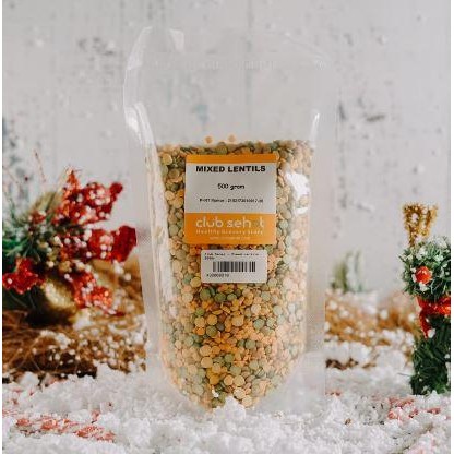 

Club Sehat Mixed Lentils (Lentil Orange, Brown Yellow, Green) 1Kg Food Snacks