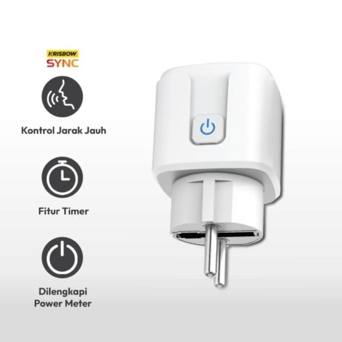 Krisbow Sync Steker Smart Plug Ue Dengan Monitoring Function