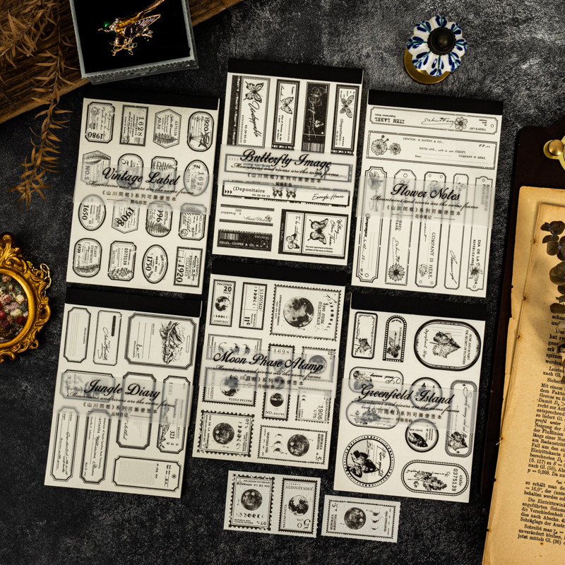 

Journal GO 30pcs Vintage Leaves Journaling Material Paper DIY Diary Album Scrapbooking Craft