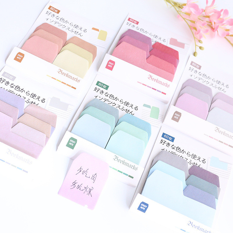 

Kawaii Sticky Notes 60 sheets adhesive notepad Post Stationery Memo pad it Bookmarks Stickers in