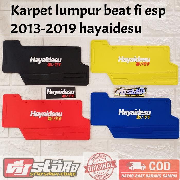 mudflap hayaidesu karet pelindung lumpur beat scoopy fi esp