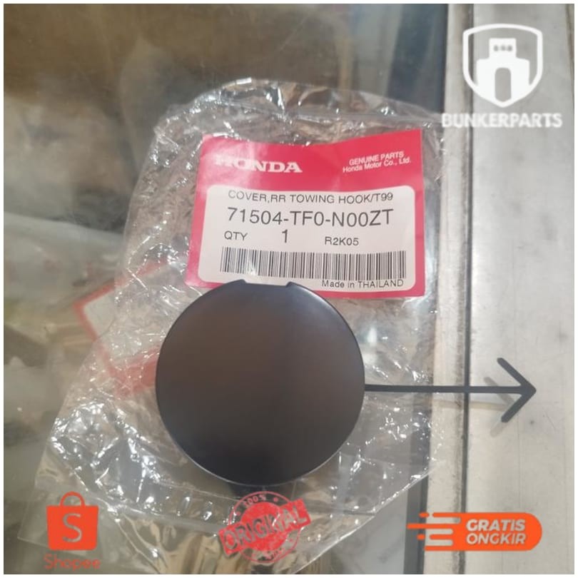 Cover Tutup Towing Hook Bumper Belakang Honda Jazz S RS GE8 2008-2014