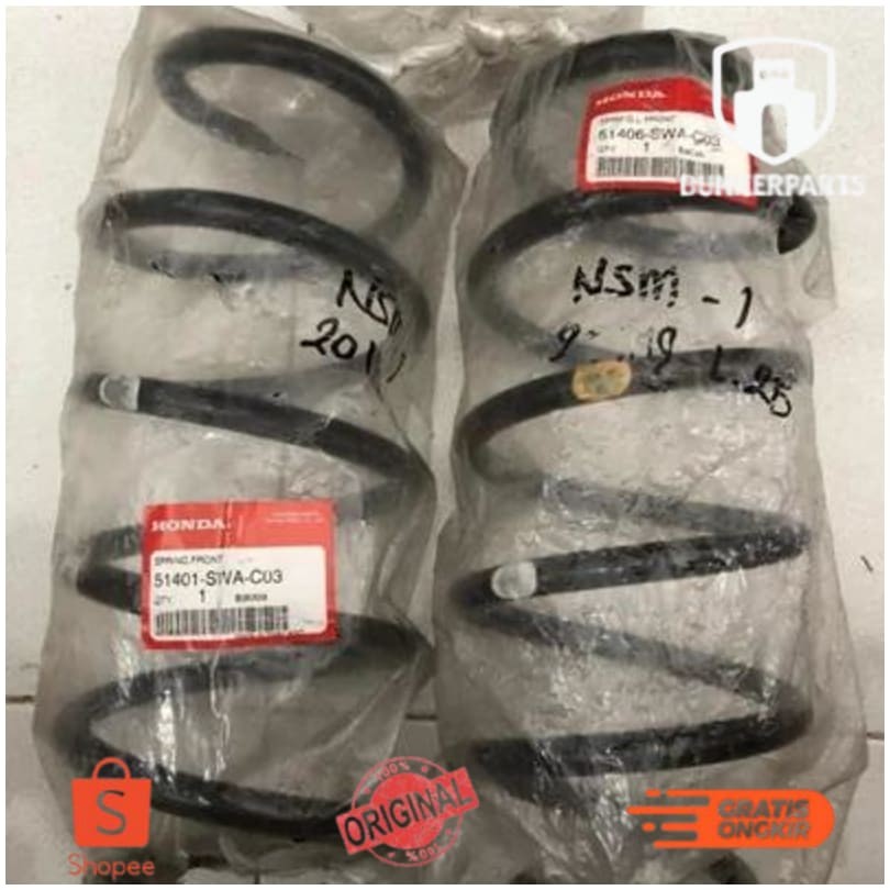 Coil Spring Per Keong Spiral Shockbreaker Shock Breaker Absorber Damper Depan Honda CRV RE RM Gen 3 