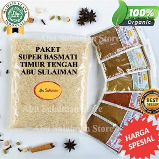 

New PAKET SUPER BERAS BASMATI 1 KG + BUMBU Kebuli Briyani Kabsah Mandhi