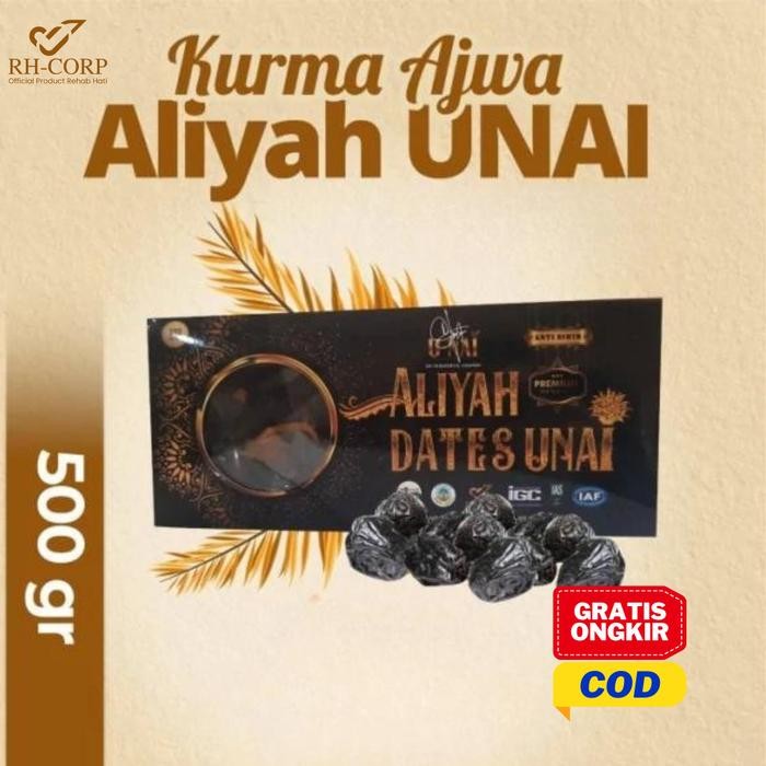 

New Kurma Ajwa Aliyah Unai Organic Premium 500Gram