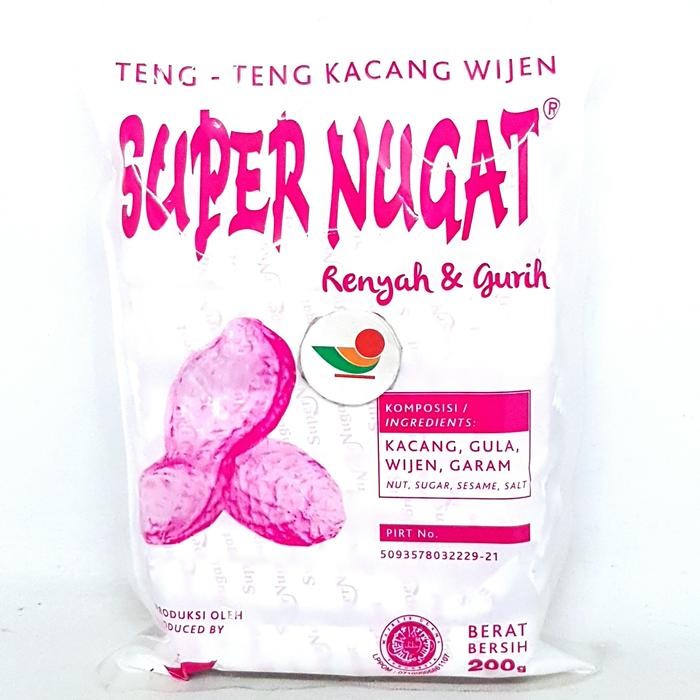 

New SUPER NUGAT TENG ENTENG KACANG WIJEN 200gr HALAL MUI TING ENTING OKE