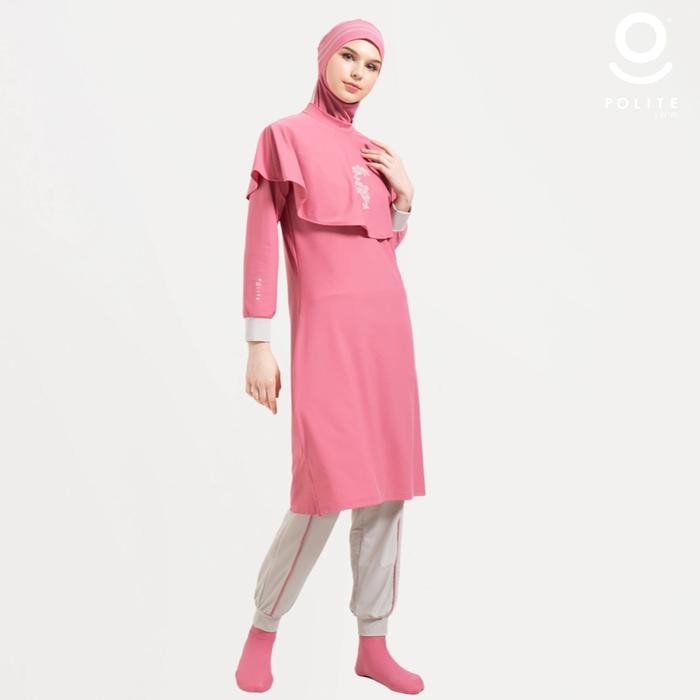 (Allthebest) POLITE SWIM Baju Renang Muslimah 5Shark Modest Premium