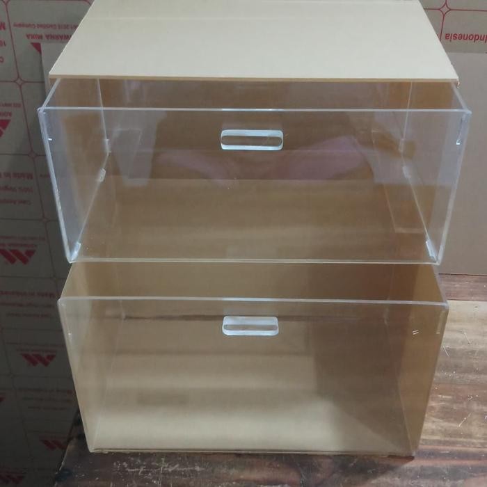 rak kabinet akrilik makeup organizer