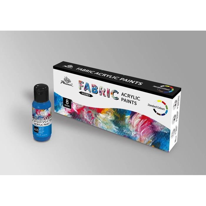 

Phoenix fabric paints/cat tekstil 8clr x 30ML