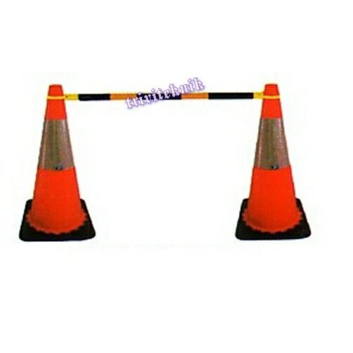Cone Retractable Retractable Cone Bar Penghalang Jalan.