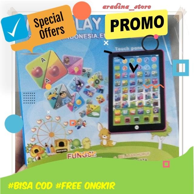 Ipad Mini Play Pad Edukatif 2 Bahasa Mainan Edukasi Anak 2 3 4 5 6 Thn Kode 737