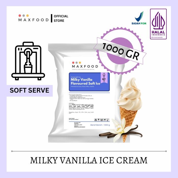 

Soft Milky Vanilla Ice Cream / Bubuk Es Krim Rasa Vanilla Susu 1 Kg