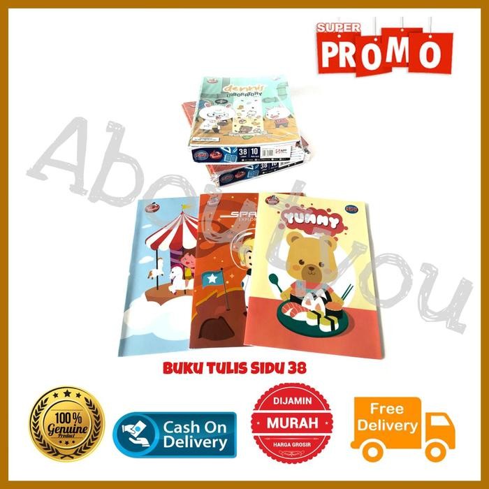 

Paket 10 Buku Tulis Sidu 38 Lembar Kuarto Note Book Buku Sni