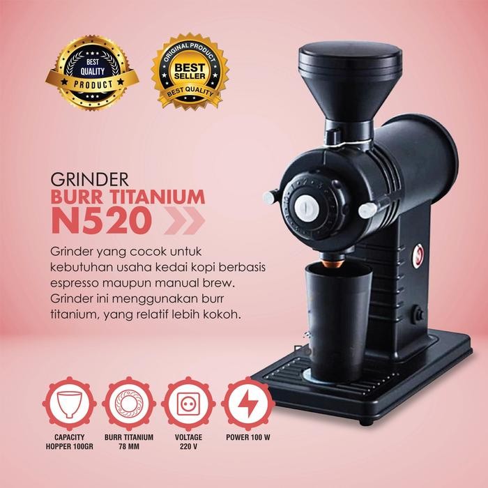 Terlaris Grinder N520 Burr Titanium