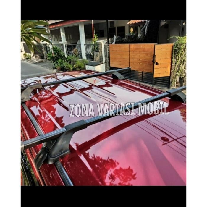 Crossbar Cross bar Kaki Rack Jepit Body Mobil Universal Minibus / Sedan (580)