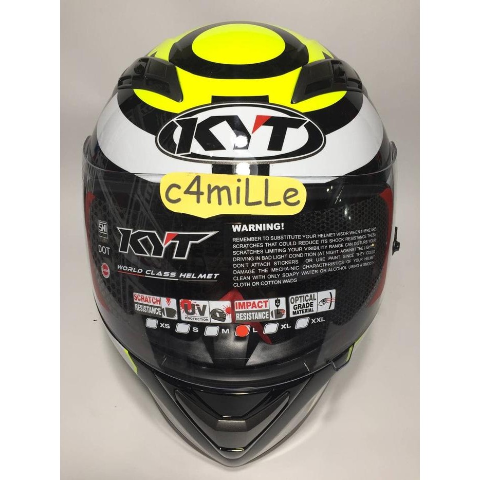 BestSeller HELM KYT VENDETTA 2 IANNONE 29 THE MANIAC JOE WHITE DOUBLE VISOR FULL