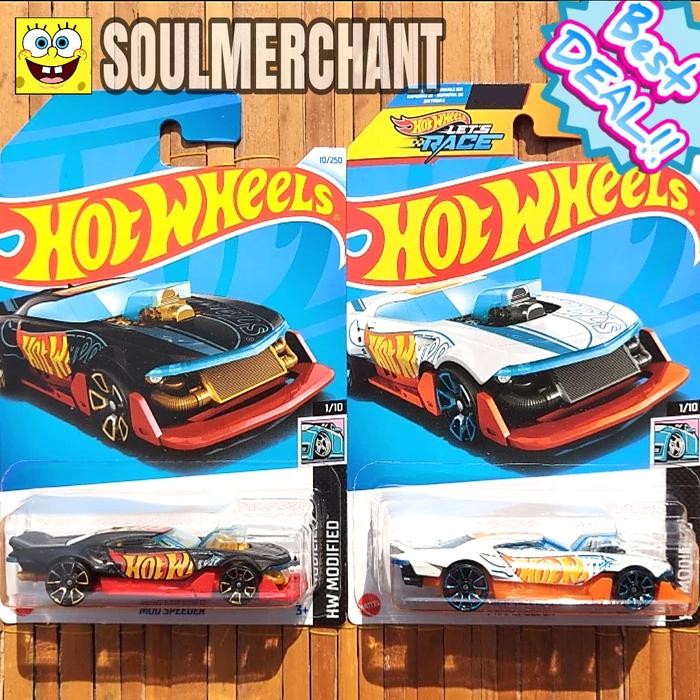 HOTWHEELS MOD SPEEDER 2023 BIRU - ROD HOTROD DRAG RACE