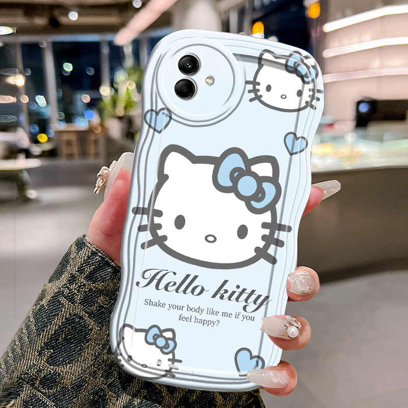 Casing Hp Untuk Samsung Galaxy A04 A04E A04s F04 M04 Case Casing Lukisan kartun HP Kesing gelombang 