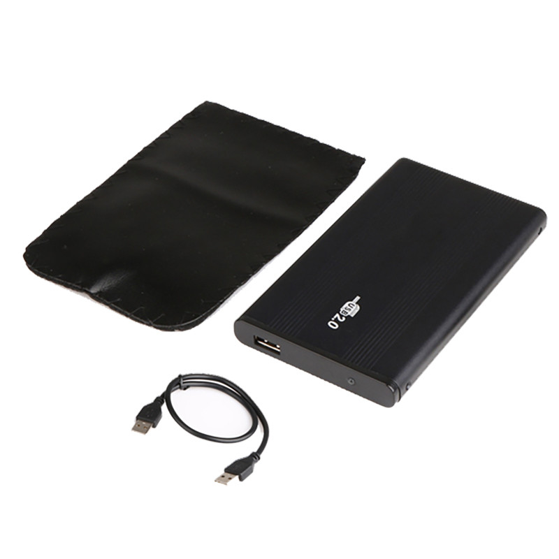 USB2.0 Hard Drive Disk Enclosure HDD External Box Case Caddy 2.5" IDE HDD With LED Light For Desktop