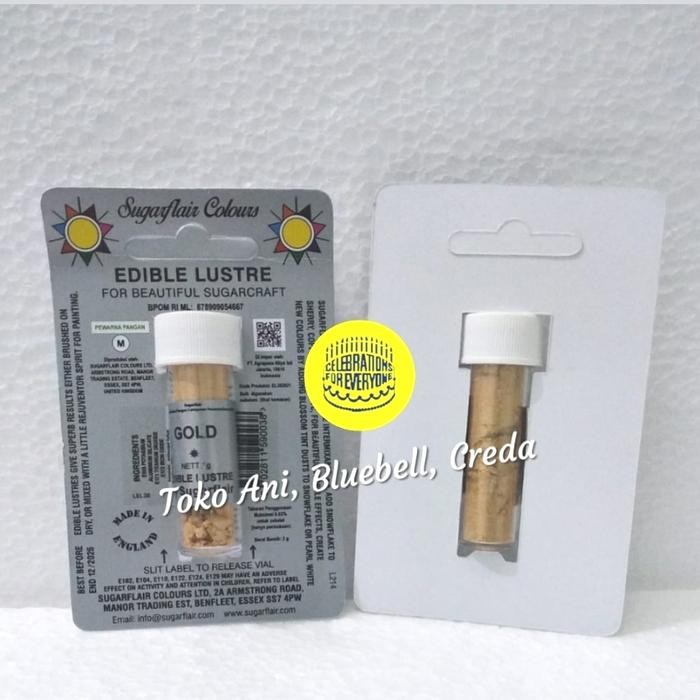 

Sugarflair edible lustre color royal gold