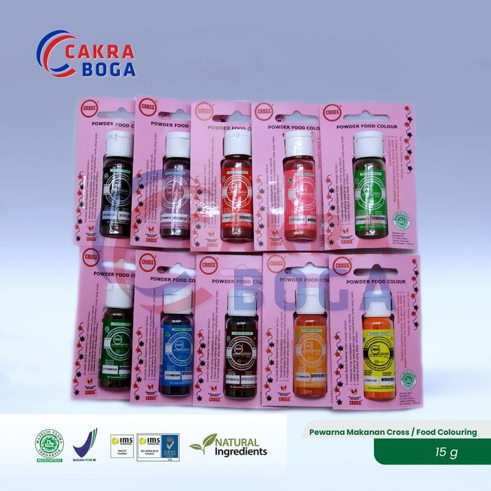 

Pewarna Makanan Cross Powder 15 gr / Food Colouring Powder