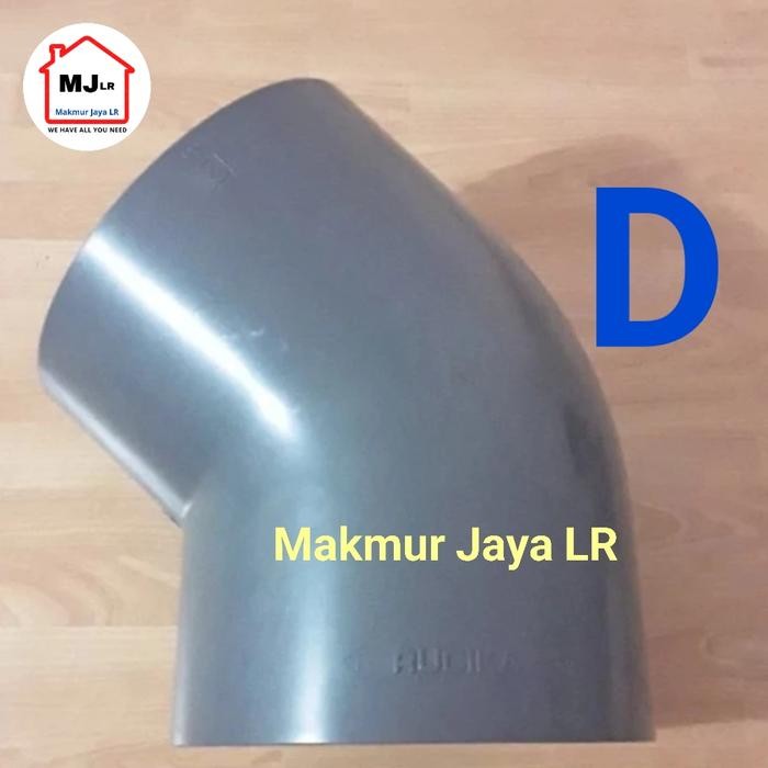 Keni 10" 10" Inch 45 Derajat Knee Elbow 45 Pvc 10X45 45X10 Tipe D Dan Aw Tebal New Stok