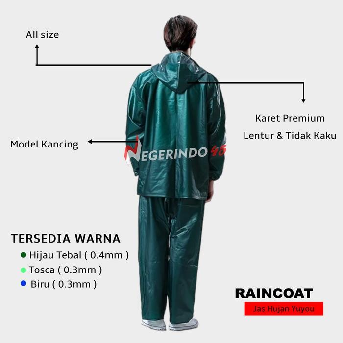 Jas Hujan Fish Friend Jas Hujan Karet Jas Hujan Kapal Cap Ikan Yuyou