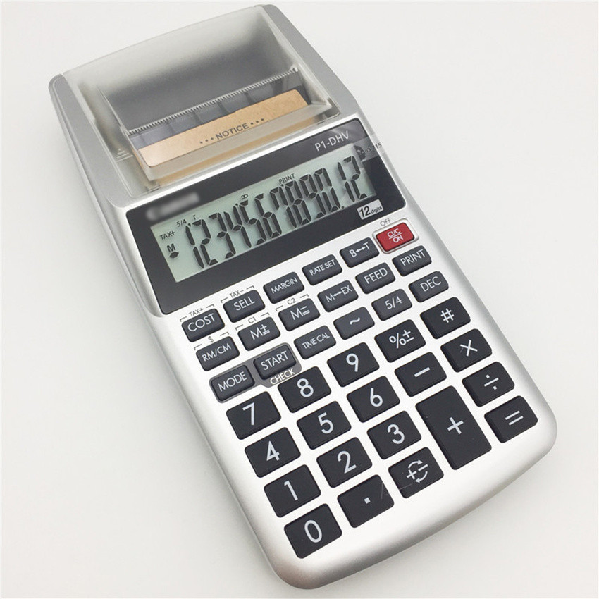 

Print Computer Calculator Monochrome Small Desktop Printing Calculator Printing Battery And