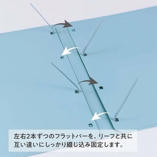 

Nakabayashi Flaleaf Binder B5 Logical Swing Flat Notebook Slim Binder Buku Tulis Bergaris Fll-B501B