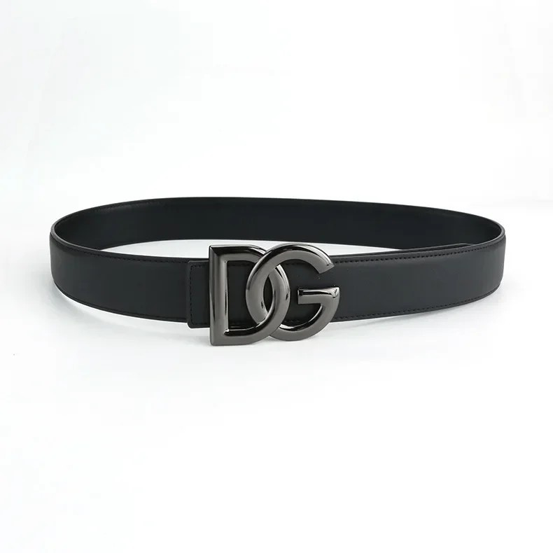 Men's Casual Leather Belt Dg Buckle Cross-Border Live Broadcast Business Pants Waist Belt Versatile