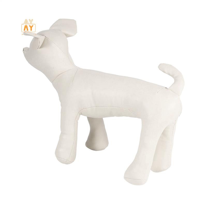 AY00-Leather Dog Mannequins Standing Position Dog Models Toys Pet Animal Shop Display Mannequin
