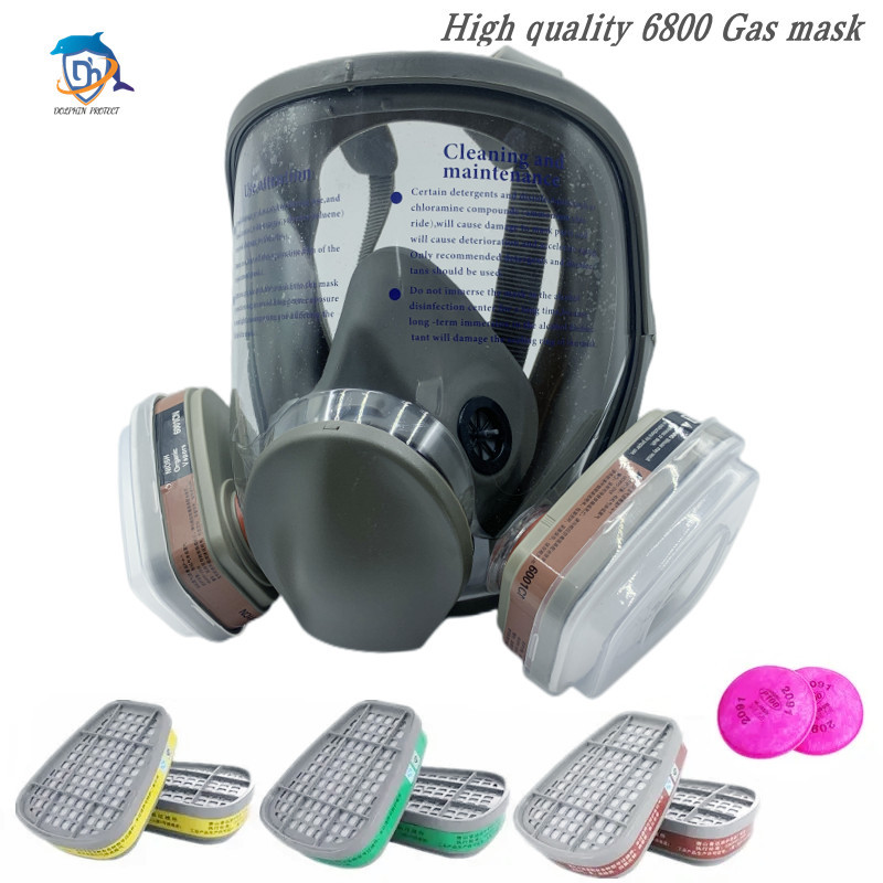 Chemical respirator 6800 dust respirator anti-fog full face mask filter for acid gases, welding