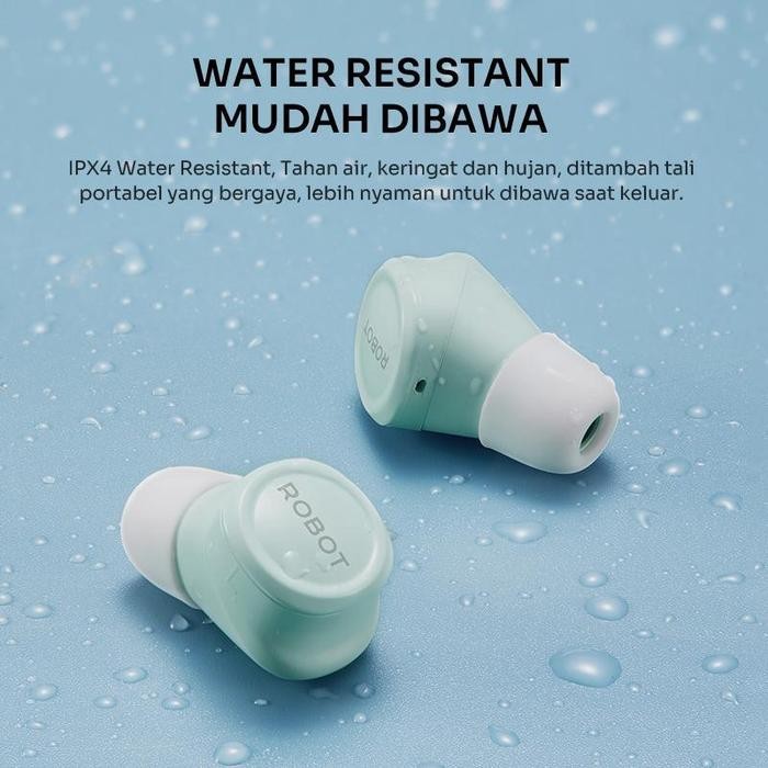 Robot Tws Wireless Earphone Airbuds T80 Bluetooth Earphones Earbuds Headphones-