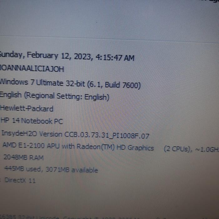 Jual mobo mainboard hp 14 notebook PC