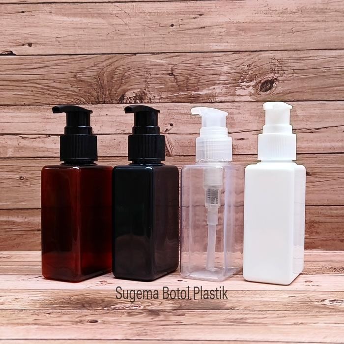 (Allthebest) Botol Pump 100 ml Hitam / Botol Pump 100ml Kotak Pump Lotion