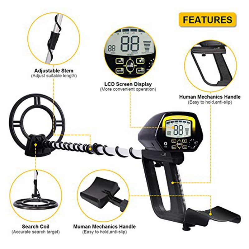 High Sensitivity MD4060 Underground Metal Detector Gold Digger Treasure Portable Hunter Detector