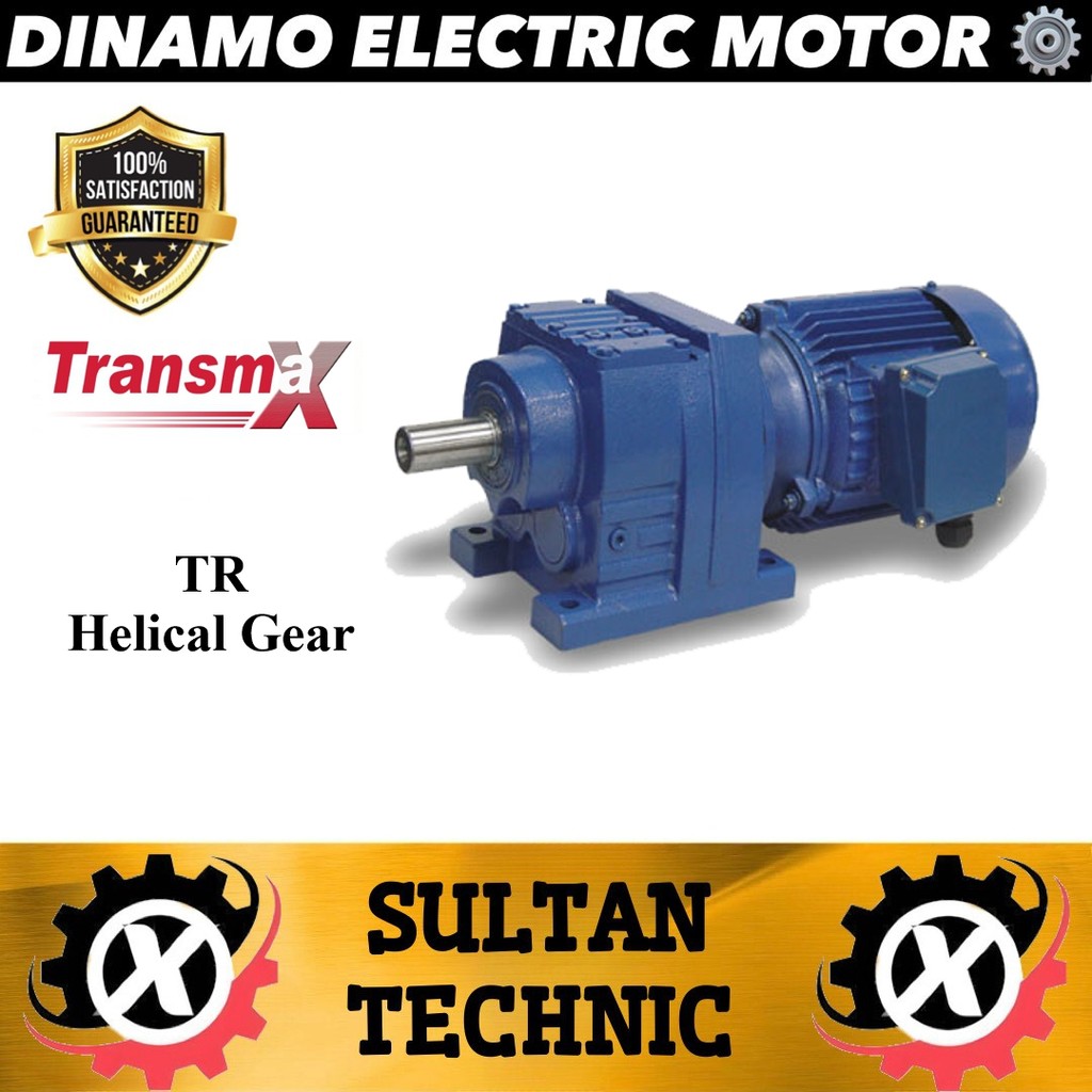 

GEAR TRANSMAX HELICAL TR 27 YDA71D4 0.37KW / 0.5HP GEAR BOX TRANSMAX/ GEARBOX DINAMO/ GEAR BOX DINAMO