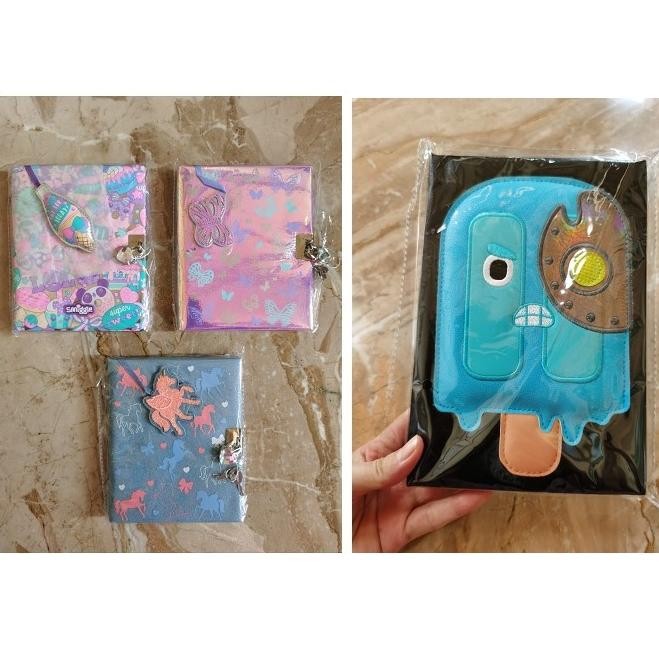 

READY Smiggle Notebook Lock Unicorn Butterfly Icecream / Diary Journal NEW