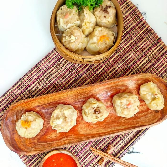 

Dimsum Toping Mix Frozen Isi 50 Pcs + Saos Halal 100%