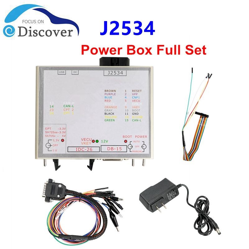 Jtag Powerbox Works Openport J2534 Jtag Power Box Connectors Full Adapters Works 3 Modes Green Led
