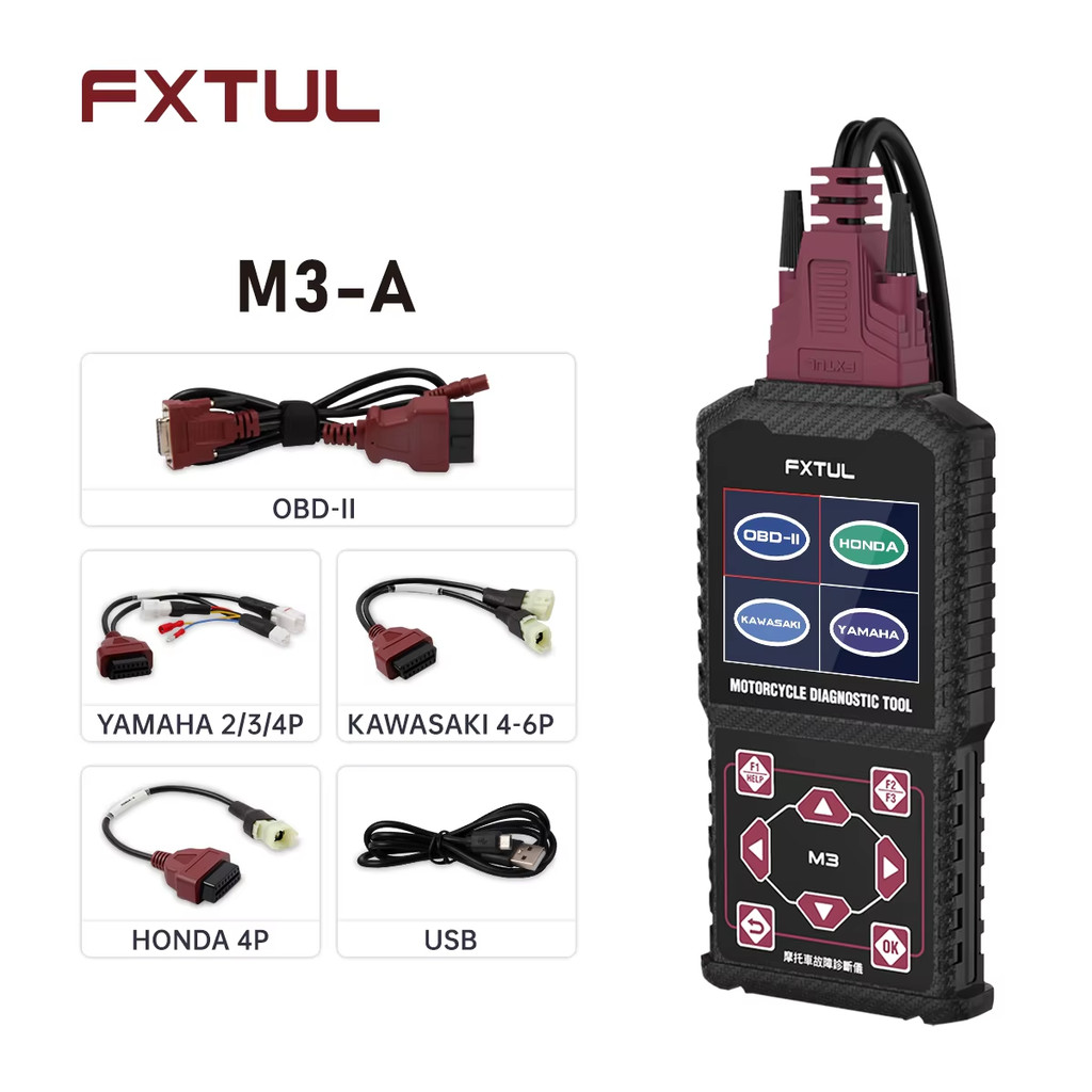 Fxtul M3 Motorcycle Diagnostic Obd2 Clear Fault Codes Motorcycle Diagnostic Tool For Kawasaki Yamaha