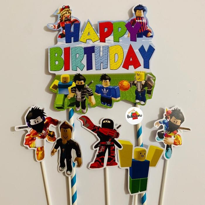Roblox Topper Cake Birthday / Hiasan Kue Ulang Tahun