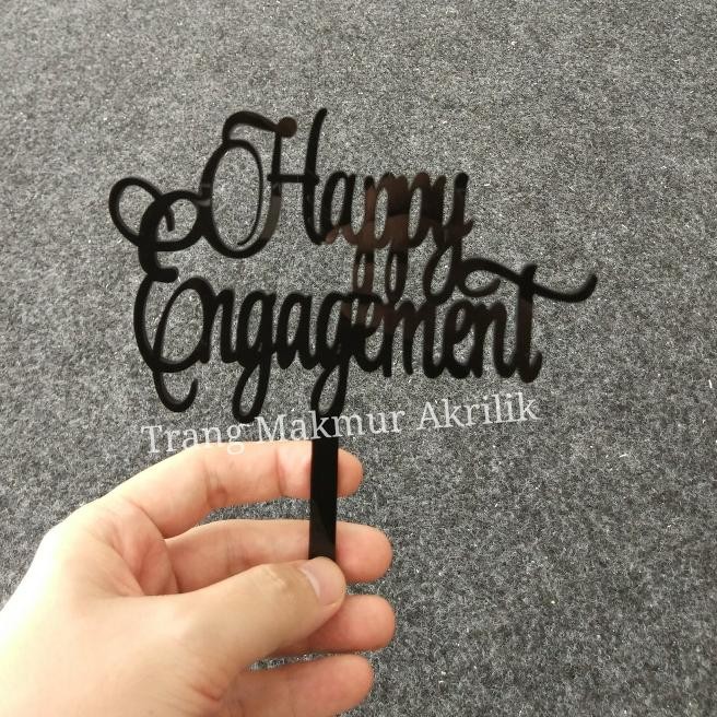 cake topper happy engagement