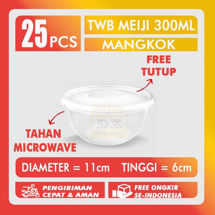 Mangkuk Mangkok Plastik Thinwall Bowl bulat 300ml Cup Puding 300 ml