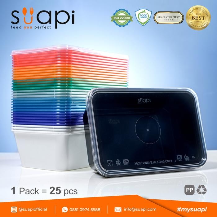 Food Container SUAPI 750ml - Thinwall - Kotak Makan Warna