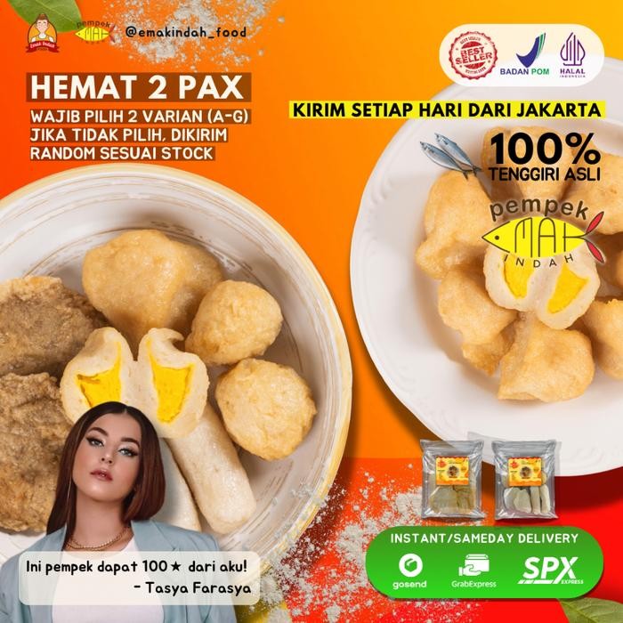 

MOOBEEN PEMPEK EMAK INDAH - PEMPEK MPENAK PALEMBANG ASLI - PAKET PEMPEK 2 PAX FROZEN
